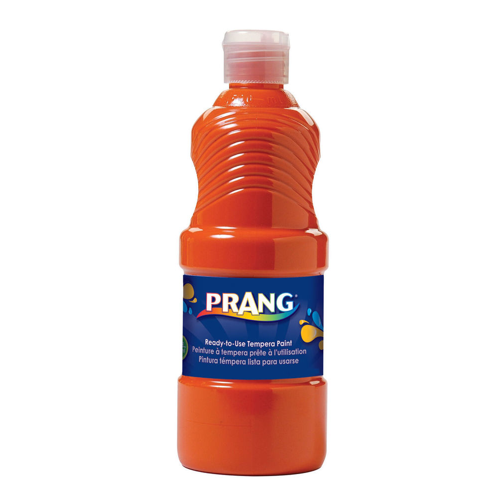 Prang Ready-to-Use Tempera Paint, Orange, 16 oz, EA